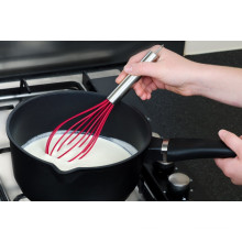 Segurança Alimentar Portable Household aço inoxidável Handle Silicone Egg Whisk